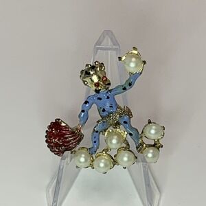 VINTAGE UNDERSEA NEPTUNE POSEIDON  PIN MAN, UNSIGNED, BROOCH